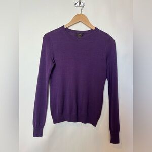 Henri Bendel Archival‎ Purple 100% Silk Crewneck Sweater Size S